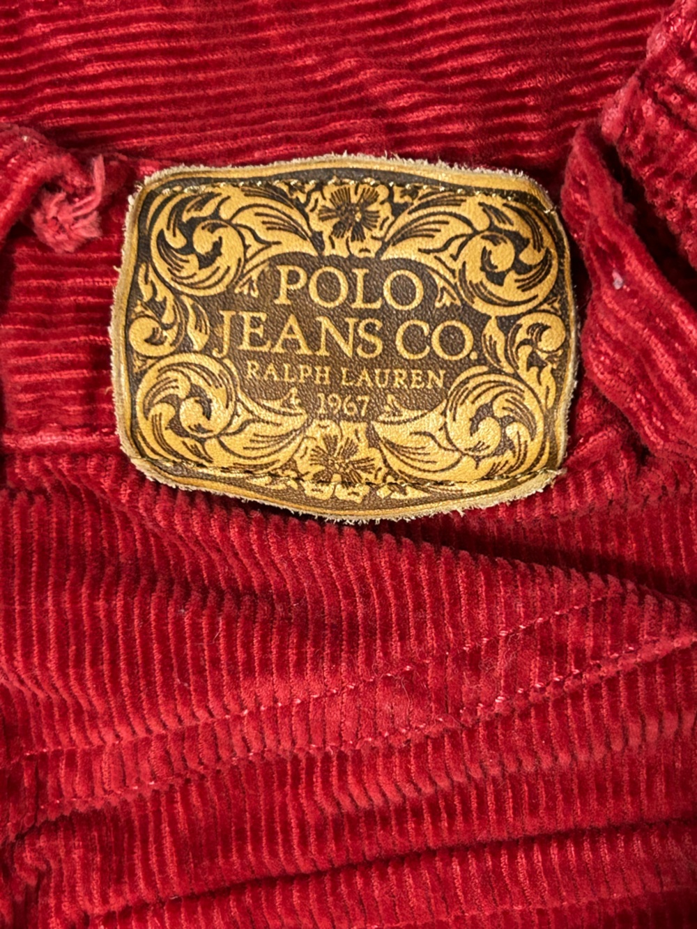 VTG Polo Jeans Co. Ralph Lauren Girls Red Corduroy Skirt | Size 4